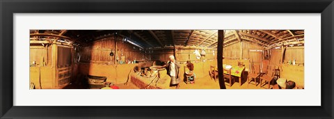 Framed 360 degree view of a woman cooking, Santa Catarina, Nuevo Leon, Mexico Print