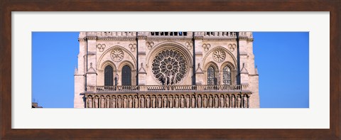 Framed Architectural detail of a cathedral, Notre Dame de Paris, Paris, Ile-de-France, France Print