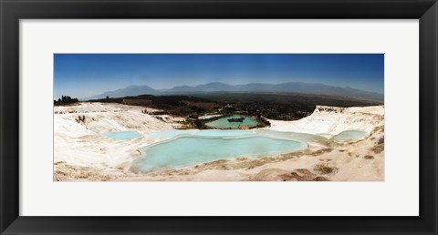 Framed Travetine Pool and Hot Springs, Pamukkale, Denizli Province, Turkey Print