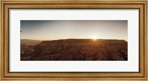 Framed Cappadocia landscape at sunrise, Cappadocia, Central Anatolia Region, Turkey Print