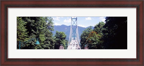 Framed Lions Gate Suspension Bridge, Vancouver, British Columbia, Canada Print