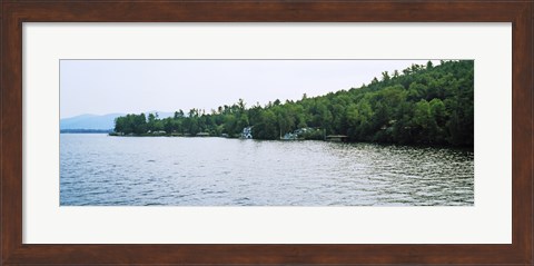 Framed View from a boat, Lake George, New York State, USA Print