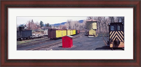 Framed Old train terminal, Chama, New Mexico Print