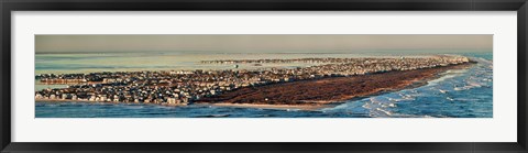 Framed View across the inlet to an island city Brigantine from Atlantic City, Atlantic County, New Jersey, USA Print