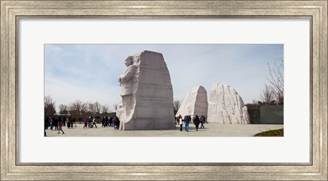 Framed People at Martin Luther King Jr. Memorial, West Potomac Park, The Mall, Washington DC, USA Print