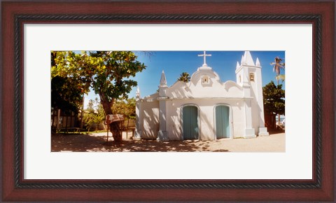 Framed Facade of a small church, Salvador, Bahia, Brazil Print