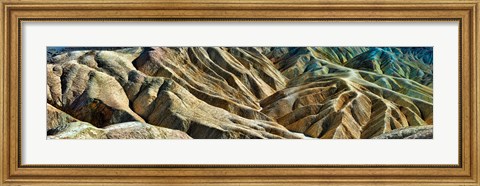 Framed Rock formation on a landscape, Zabriskie Point, Death Valley, Death Valley National Park, California Print