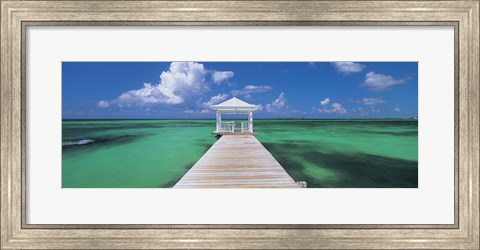 Framed Pier in the sea, Bahamas Print