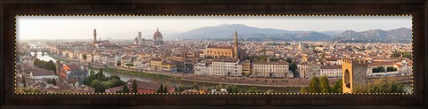 Framed High angle view of the city from Piazzale Michelangelo, Florence, Tuscany, Italy Print