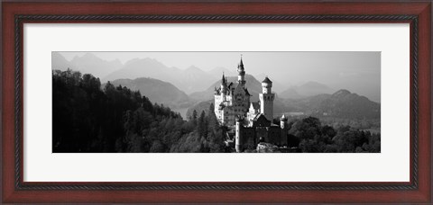 Framed Castle on a hill, Neuschwanstein Castle, Bavaria, Germany Print