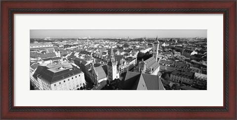 Framed High angle view of a city, Munich, Bavaria, Germany Print