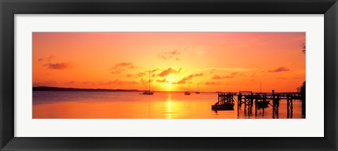 Framed Ocean sunset Bahamas Print