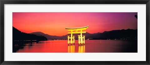 Framed Itsukushima Shrine Otorii Hiroshima Japan Print
