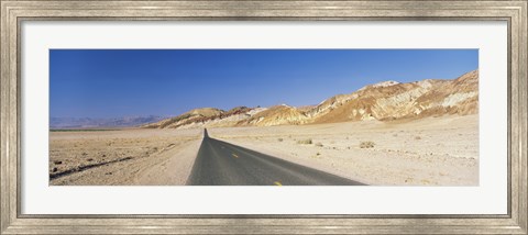 Framed Road passing through mountains, Death Valley National Park, California, USA Print