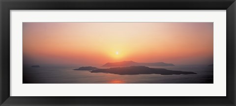 Framed Sunset Santorini Island Greece Print