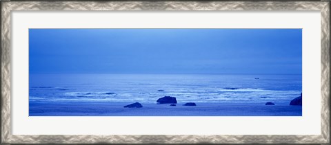 Framed Rocks on the beach, Bandon Beach, Bandon, Coos County, Oregon, USA Print