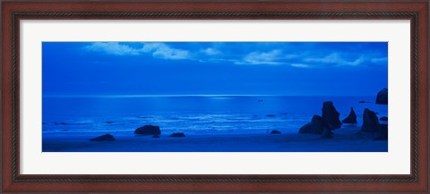 Framed Ocean at night, Bandon State Natural Area, Bandon, Coos County, Oregon Print