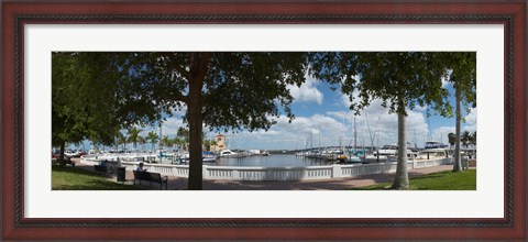 Framed Twin Dolphin Marina, Manatee River, Bradenton, Manatee County, Florida Print