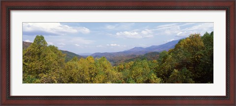 Framed View from River Road, Great Smoky Mountains National Park, North Carolina, Tennessee, USA Print