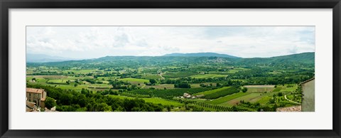 Framed High angle view of a field, Lacoste, Vaucluse, Provence-Alpes-Cote d&#39;Azur, France Print