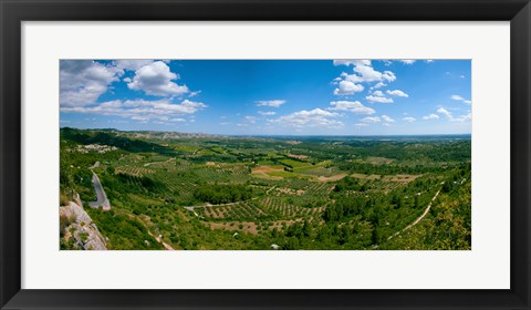 Framed Valley with Olive Trees and Limestone Hills, Les Baux-de-Provence, Bouches-Du-Rhone, Provence-Alpes-Cote d&#39;Azur, France Print