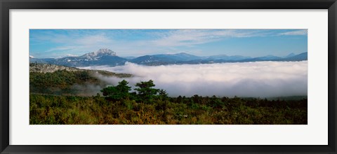 Framed Morning fog on Verdon Gorge, Provence-Alpes-Cote d&#39;Azur, France Print