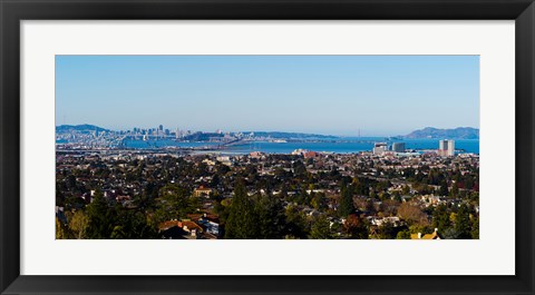 Framed Buildings in a city, Oakland, San Francisco Bay, California Print