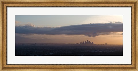 Framed Buildings in a city, Mid-Wilshire, Los Angeles, California, USA Print