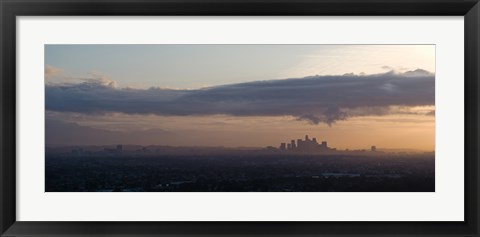 Framed Buildings in a city, Mid-Wilshire, Los Angeles, California, USA Print