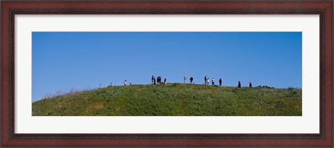 Framed People on a hill, Baldwin Hills Scenic Overlook, Los Angeles County, California, USA Print