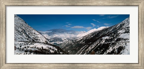 Framed Snowcapped mountains and Forests, Switzerland Print