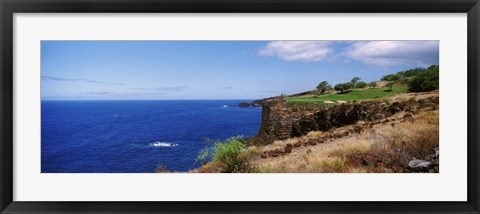 Framed Black Rock, Kaanapali, Maui, Hawaii Print