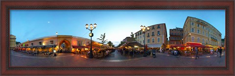 Framed Street with buildings at dusk, Nice, Alpes-Maritimes, Provence-Alpes-Cote d&#39;Azur, France Print