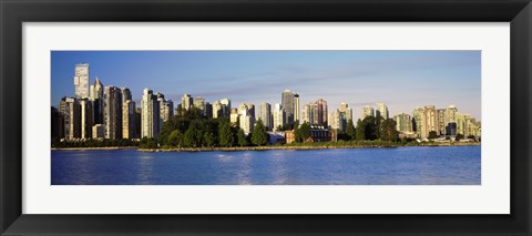 Framed City skyline, Vancouver, British Columbia, Canada Print