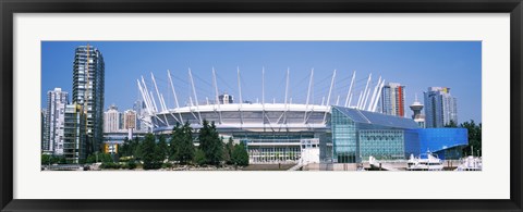 Framed Stadium at the waterfront, BC Place Stadium, Vancouver, British Columbia, Canada Print
