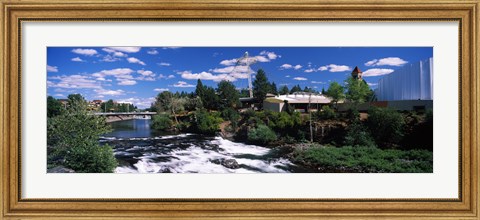 Framed Imax Theater with Spokane Falls, Spokane, Washington State, USA Print