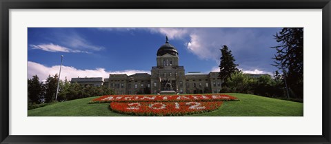 Framed Formal garden in front of a government building, State Capitol Building, Helena, Montana, USA Print