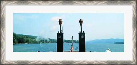 Framed View from the Minne Ha Ha Steamboat, Lake George, New York State, USA Print