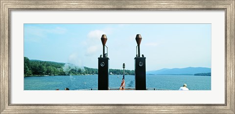 Framed View from the Minne Ha Ha Steamboat, Lake George, New York State, USA Print