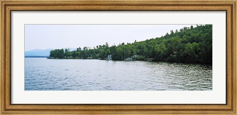 Framed View from a boat, Lake George, New York State, USA Print