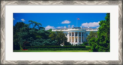 Framed Facade of a government building, White House, Washington DC Print
