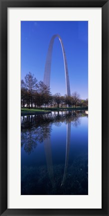 Framed Gateway Arch reflecting in the river, St. Louis, Missouri, USA Print
