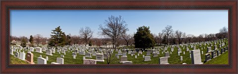Framed Tombstones in a cemetery, Arlington National Cemetery, Arlington, Virginia, USA Print