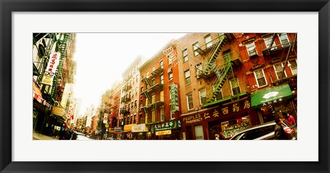 Framed Buildings along the street, Chinatown, Manhattan, New York City, New York State, USA Print