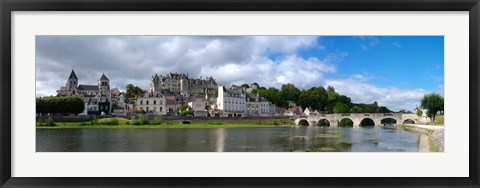 Framed Castle on a hill, Saint Aignan, Loire-Et-Cher, Loire Valley, France Print