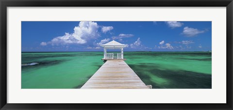Framed Pier in the sea, Bahamas Print