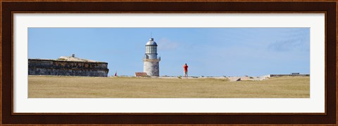 Framed Lighthouse at coast, Morro Castle, Havana, Cuba Print