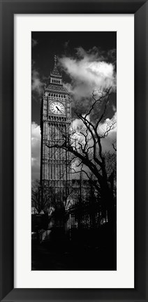 Framed Big Ben, London, England, United Kingdom (black and white) Print