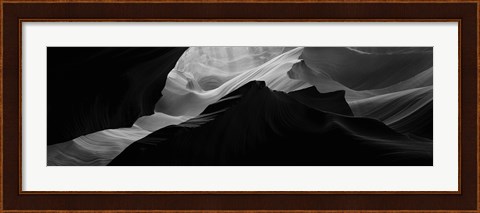 Framed Antelope Canyon, Arizona (black &amp; white) Print