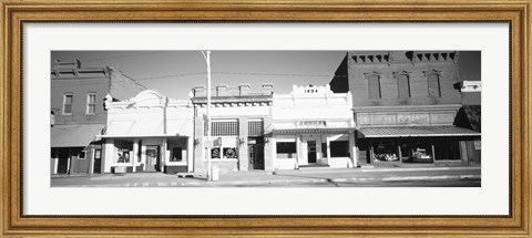 Framed Store Fronts, Main Street, Small Town, Chatsworth, Illinois (black and white) Print